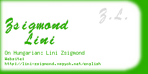 zsigmond lini business card